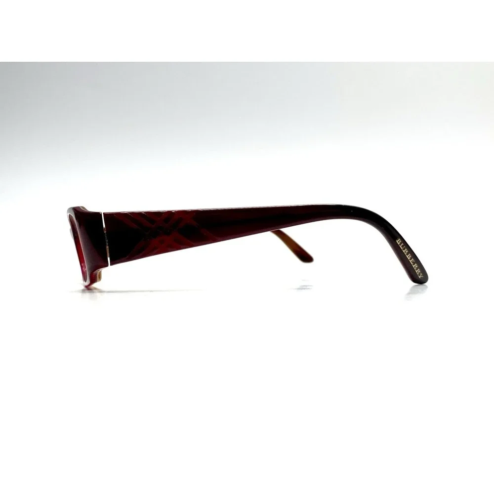 Burberry Dark Red Beige Tortoise Rectangular Glasses Italy B 2043 3075 50 15 130